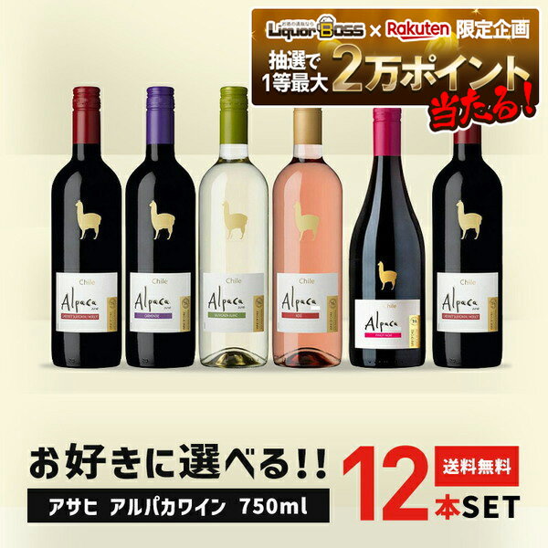 11/14〜11/16限定P3倍 【抽選で1等2万ポイント当たる！】【入荷次第発送】 【送料無料】ワイン セット選べるアルパカセットよりどり 12本 750ml×12本【北海道・沖縄県・東北・四国・九州地方は必ず送料がかかります】のサムネイル