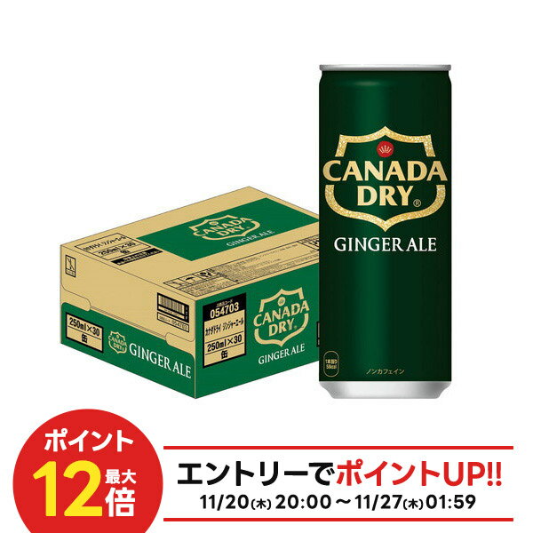 【抽選で1等2万ポイント当たる！】【最強配送】【送料無料】コカ・コーラ カナダドライ ジンジャーエー..