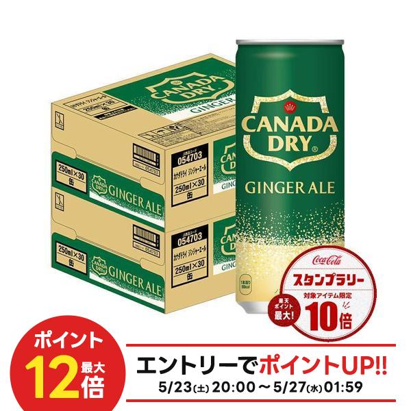 【最強配送】【送料無料】コカ・コーラ カナダドライ ジンジャーエール250ml×2ケース/60本