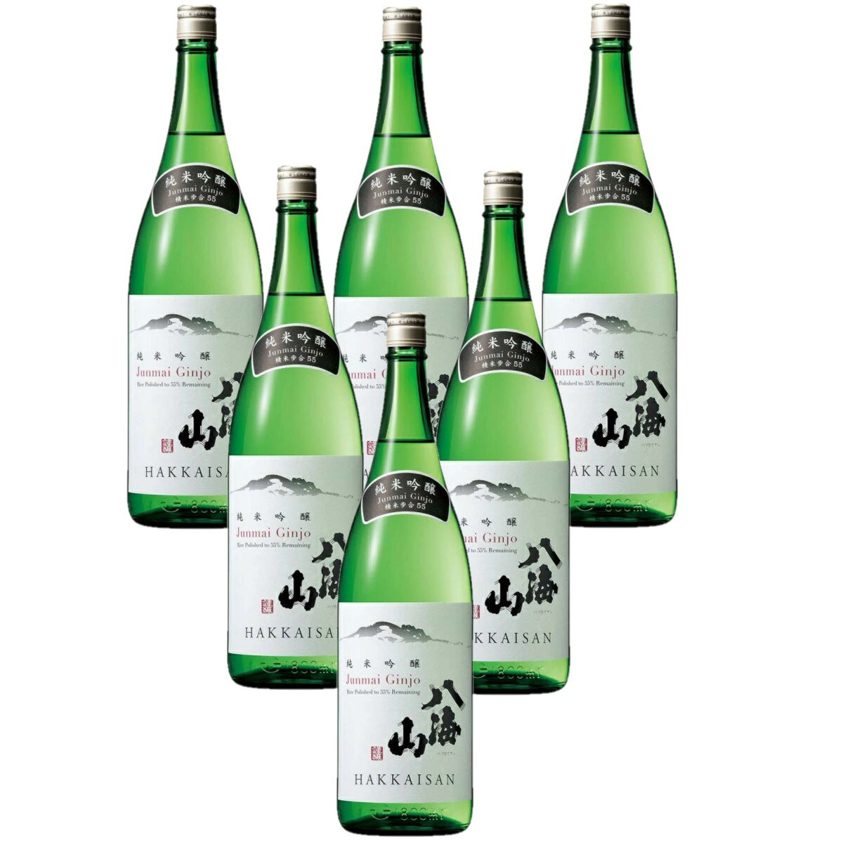 【送料無料】日本酒 八海醸造株式会社 純米吟醸 八海山 55％ 1800ml 1.8L×1ケース/6本【北海道・沖縄県・東北・四国・九州地方は必ず送料がかかります】【熨斗・ご贈答品の対応可】清酒 酒 新潟県 はっかいさん