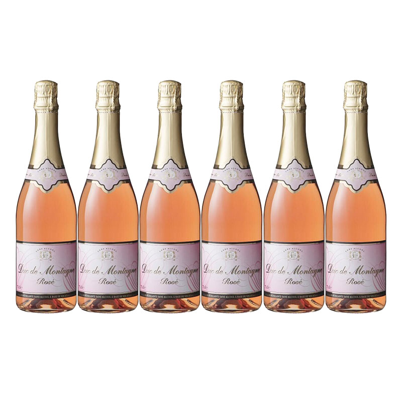 【送料無料】【ノンアルコール スパークリングワイン】デュク・ドゥ・モンターニュ ロゼ 750ml×6本【ご注文は12本まで一個口配送可能】