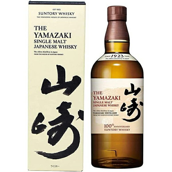 サントリー 山崎 100周年記念ラベル【箱付き】43度 700ml [正規品]【サントリー ウイスキー 国産 シングルモルト】