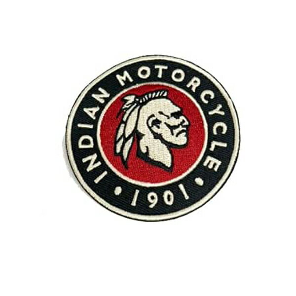 インディアン モーターサイクル 丸型 刺繍 ワッペン【代引不可】【着日指定不可】【INDIAN MOTORCYCLE ..