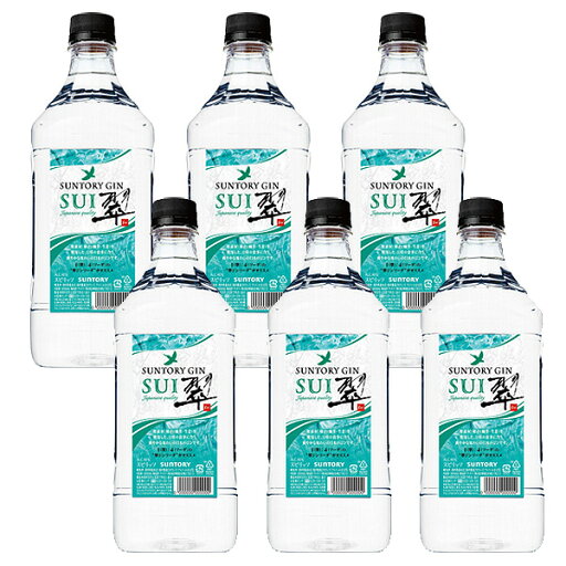 【6本セット】サントリー ジャパニーズジン 翠(SUI)40度 ペットボトル 1800ml【SUNTORY スピリッツ 国産 すい ジン エコペット 大容量】