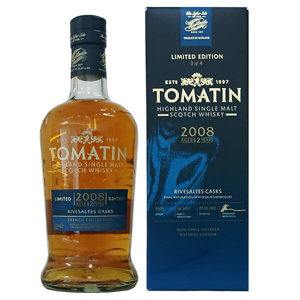 TOMATIN トマーティン 12年 2008 リヴザルト エディション 46度 700ml [並行輸入品]【スコットランド シングルモルト スコッチ ウイ