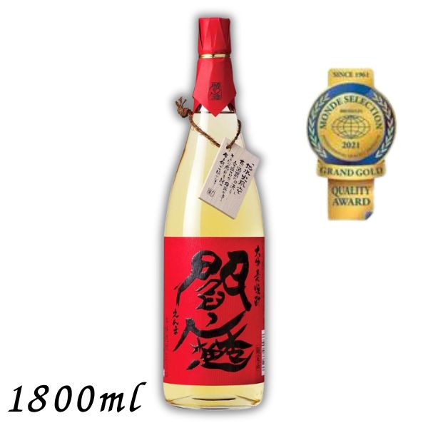 【麦焼酎】閻魔 焼酎 樽熟成 赤閻魔 25度 1.8L 瓶 1800ml 老松酒造