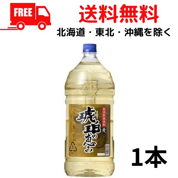 【送料無料】琥珀の恵み 25度 麦 4L ペット 1本4000ml 若松酒造 【東北・北海道・沖縄・離島の一部を除く（東北は400円、北海道・沖縄はプラス1200円いただきます）】