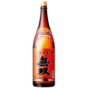 【芋焼酎】さつま無双　赤ラベル　25度　1800ml（1.8L）瓶