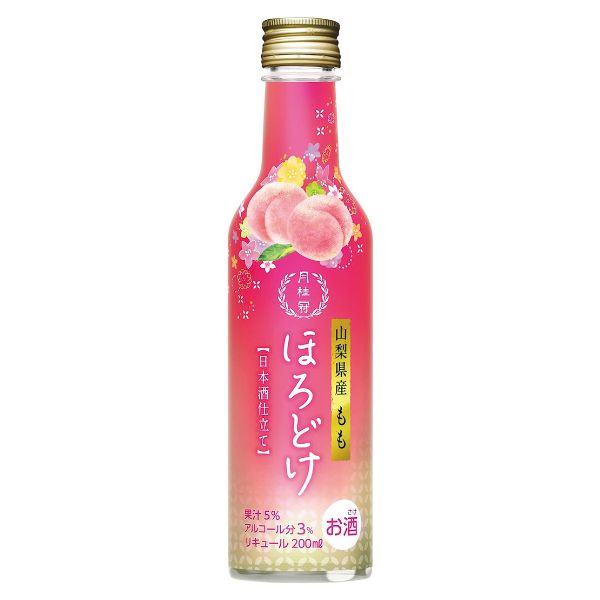 【リキュール】ほろどけ もも 200ml びん詰 和風リキュール 月桂冠 1