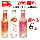 【送料無料】ほろどけ りんご もも いちご 200ml びん詰 選べる 6本 和風リキュール 月桂冠【東北・北海道・沖縄・離島の一部を除く】