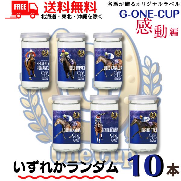 【送料無料】 清酒 大関 上撰 ワンカップ G-OneCup 感動編 180ml 10本 G1 名馬ラベル 競馬 競走馬