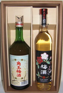 【送料無料】父の日 ギフト 梅酒 角玉梅酒720ml・ひめさくらの梅酒500ml 梅酒 各1本 の 2本飲み比べセット【東北・北海道・沖縄・離島の一部を除く（東北は400円、北海道・沖縄はプラス1200円いただきます）】