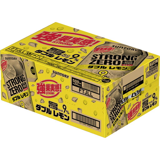 サントリー −196℃ ストロングゼロ 〈ダブルレモン〉 500ml 正箱 24本 9% 缶チューハイ レモン STRONG サントリー −196℃ ストロングゼロ 〈ダブルレモン〉 500ml 正箱 24本 9% 缶チューハイ レモン STRONG