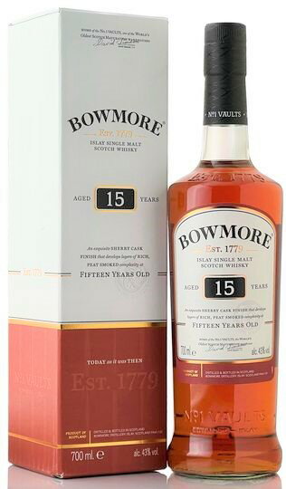 ボウモア 15年 43度 700ml シングルモルト スコッチ ウイスキー ハイボール オンザロック ストレート 水割り フロート トゥワイスアップ