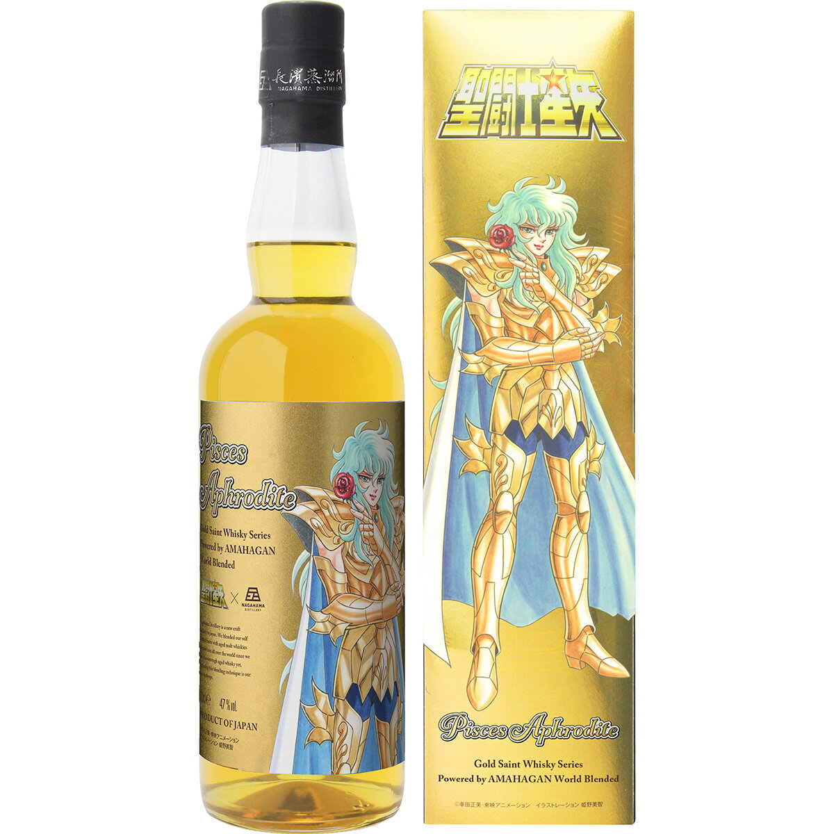 長濱蒸留所 聖闘士星矢 ゴールドセイント ウイスキーシリーズ 第4弾 Powered by AMAHAGAN「ピスケス アフロディーテ」 47度 700mlのサムネイル