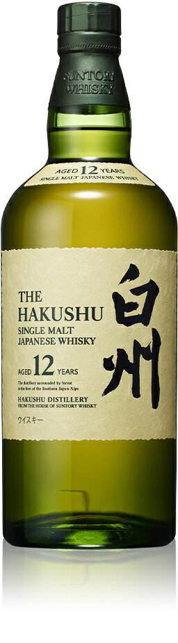 サントリー 白州12年 700ml ウイスキー 洋酒 ジャパニーズ ハイボール オンザロック ストレート 水割り フロート トゥワイスアップ シングルモルト プレミアム 贈答用 箱なしのサムネイル