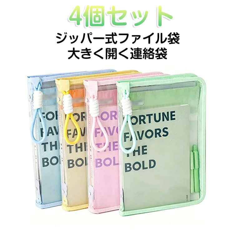 メッシュバッグ 防水 クリアホルダー ファイルケース A4 サイズ ファイラー ハンドル