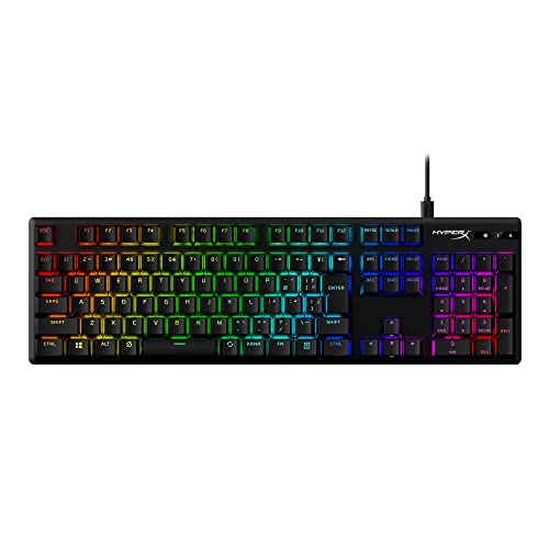 【日本語配列】 ハイパーエックス(HyperX) Alloy Origins RGB PBTメカニカルゲーミングキーボード HyperX赤軸 ゲ