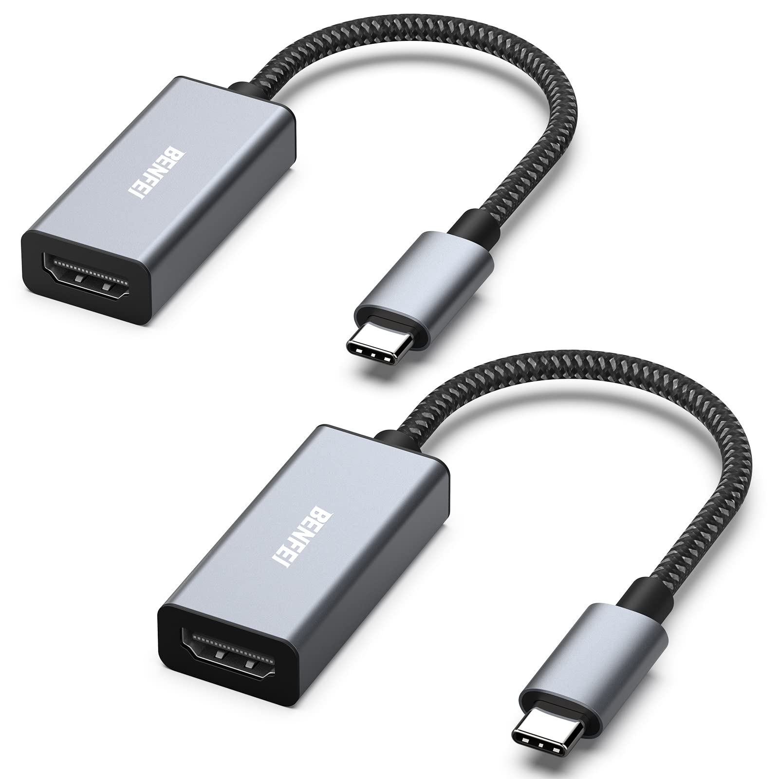 BENFEI 2個 USB C - HDMI 変換アダプタ 4K USB Type-C HDMI アダプタ [Thunderbolt 3 / 4