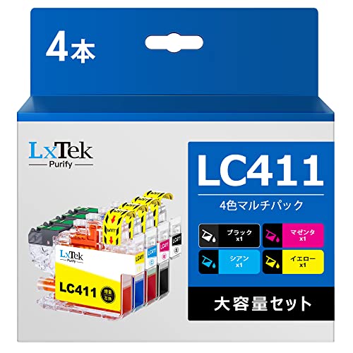 ֹ̤ LxTek Purify LC411 LC411-4PK ֥饶 (Brother) б ߴ󥯥ȥå 411 4