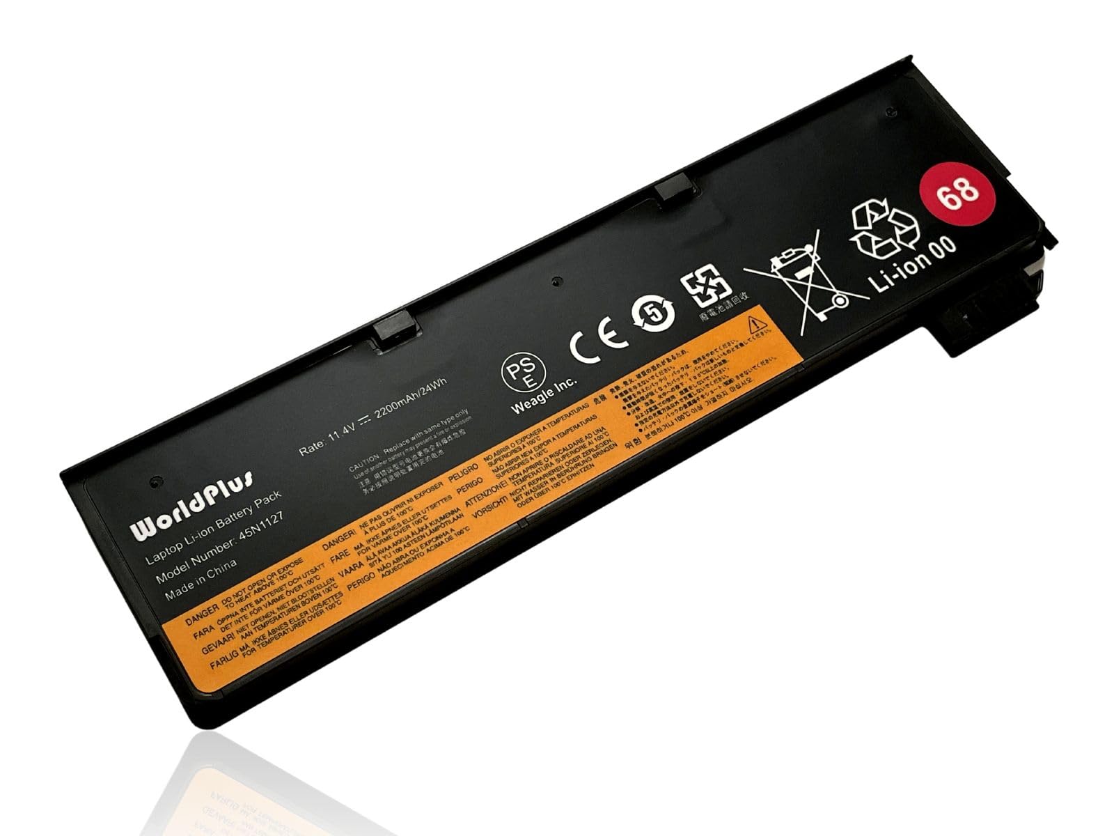 2200mAh・ 45N1127・・Style:2200mAh・WorldPlus オリジナルバッテリー ◆電圧：11.4V、容量：2200mA、◆充電可能回数目安：約500回。◆使用可能時間目安：3時間前後。（充電回数や使用時間は、機種や使い方によって前後します）・◆日本独自の高い安全基準（PSE）に適合済。◆万全な防止機能：過電流保護・過充電防止・過放電防止、短絡保護などの機能付き。・◆ご購入日から1年間のメーカー保証付き：取扱説明書に沿った正常な使用において故障した場合、無償で交換いたします。（劣化・劣化に伴う不具合は対象外）