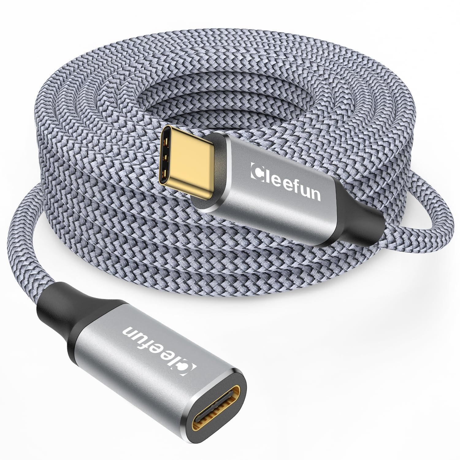 CLEEFUN USB C 延長ケーブル 5m USB 3.1 Gen2(最大5Gbps) Type-C 延長 長い 100W/5A PD急速充