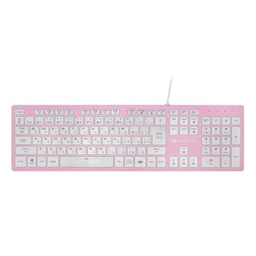 COUGAR ゲーミングキーボード VANTAR AX Pink 有線 シザースイッチ アルミニウムフレーム 2段階の角度調整 アンチゴースト