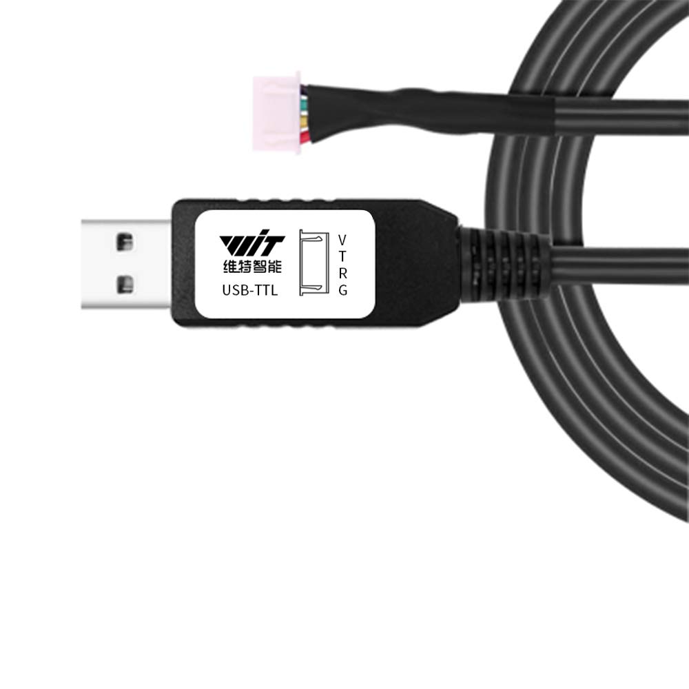 WitMotion USB to TTL UARTコンバータケーブル（CH340チップ付き）、4ウェイメスソケットヘッダーで終端、シリアルアダプ