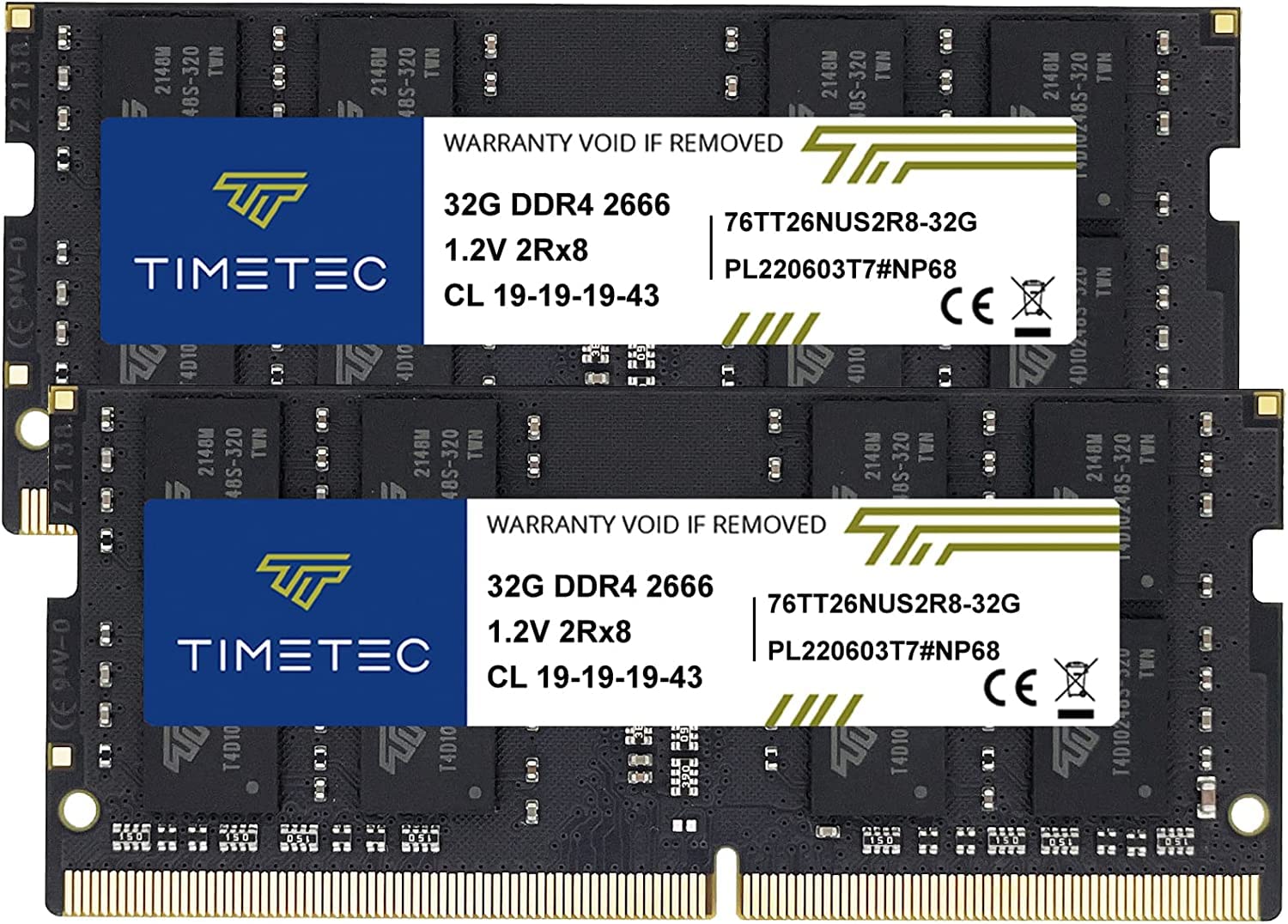 Timetec Hynix IC m[gPCp DDR4 2666MHz PC4-21300 260 Pin SODIMM (64GB K