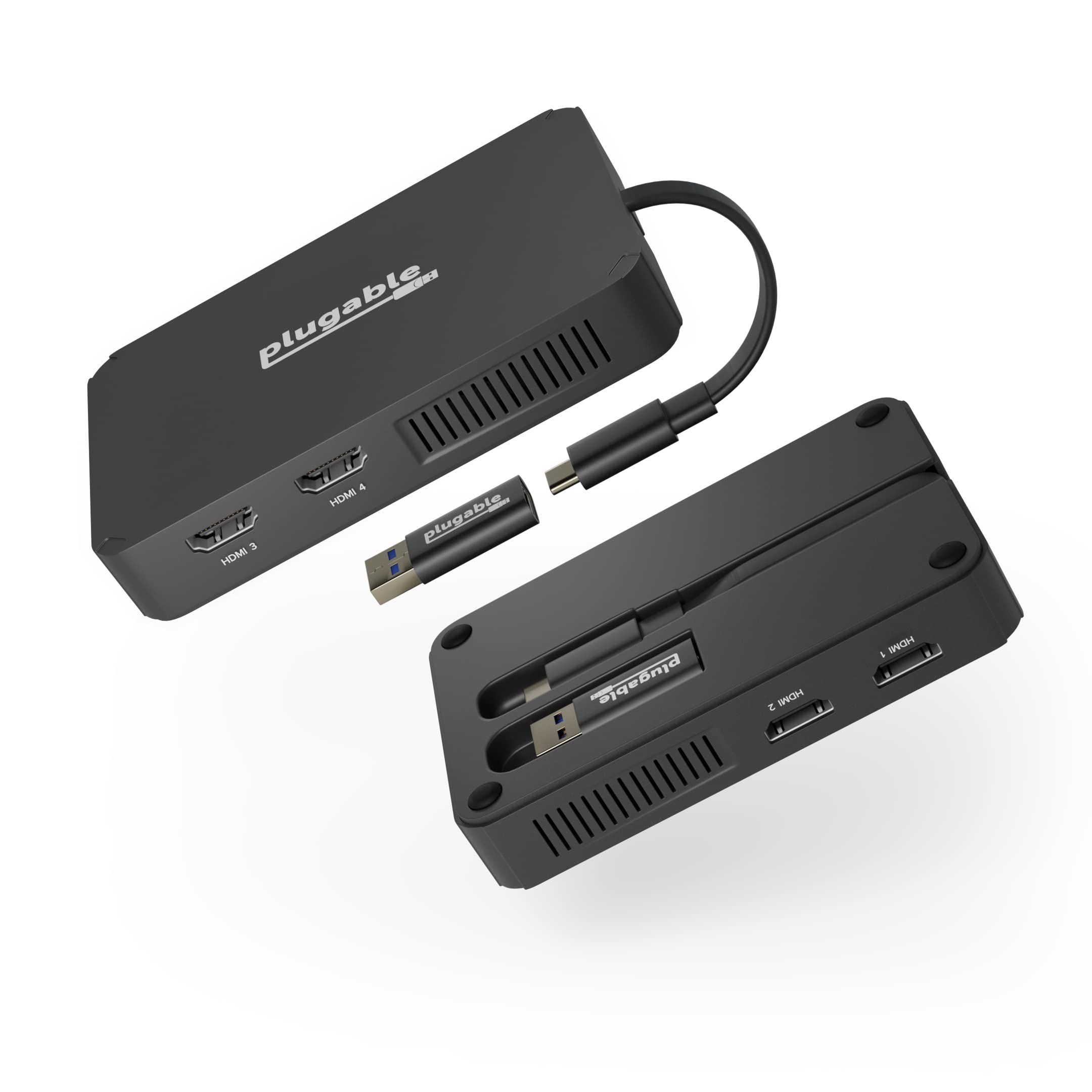 Plugable USB-C HDMI グラフィック変換アダプター モニター 4 台接続可能