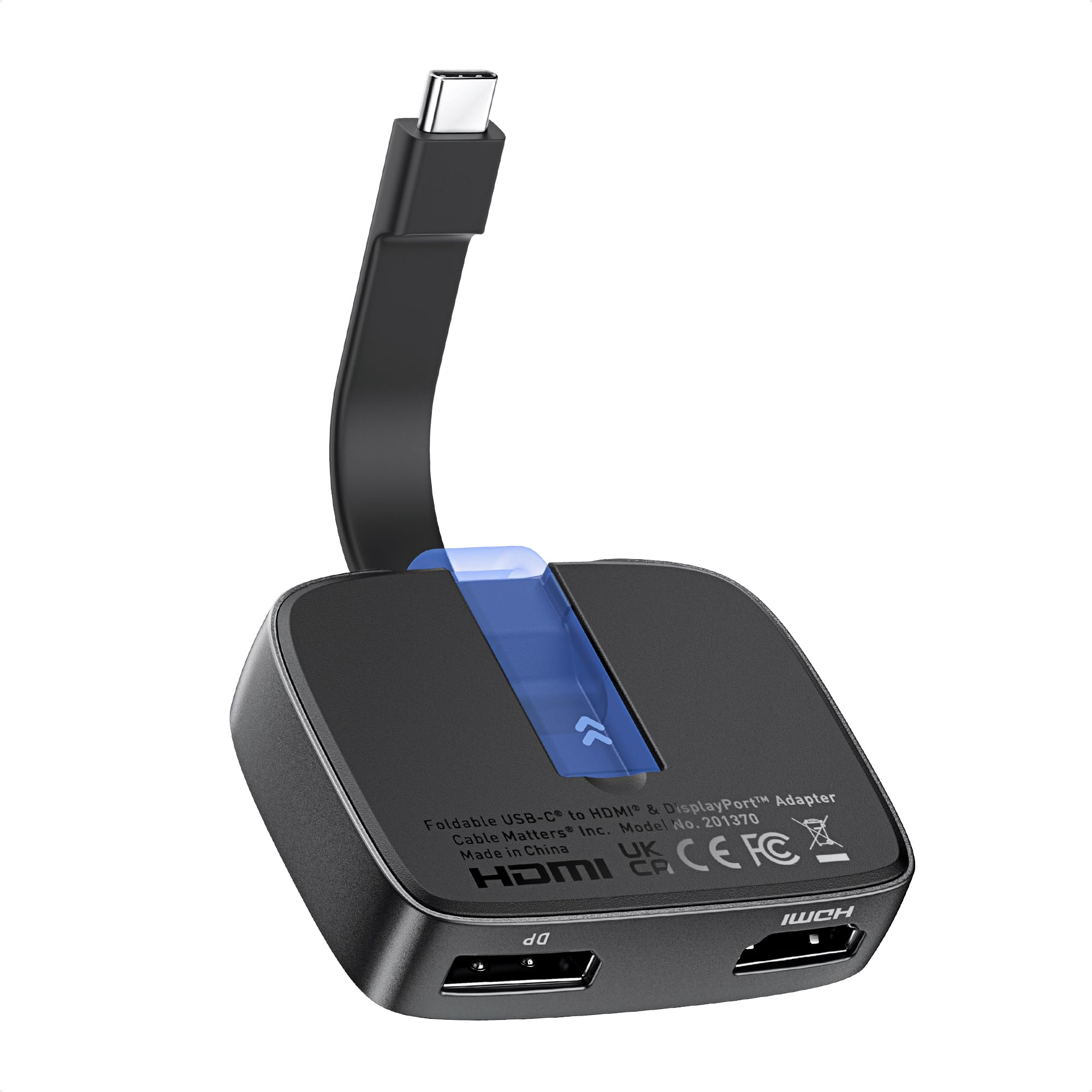 Cable Matters ポータブル 8K / デュアル4K 60Hz USB C HDMI DisplayPort 変換アダプタ Thund