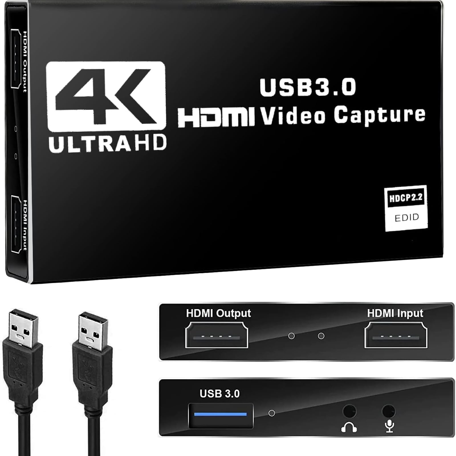BotthHealth 4K HDMI Lv`[{[h pXX[ 1080P 60FPS USB3.0 Q[Lv`[ rfI tH