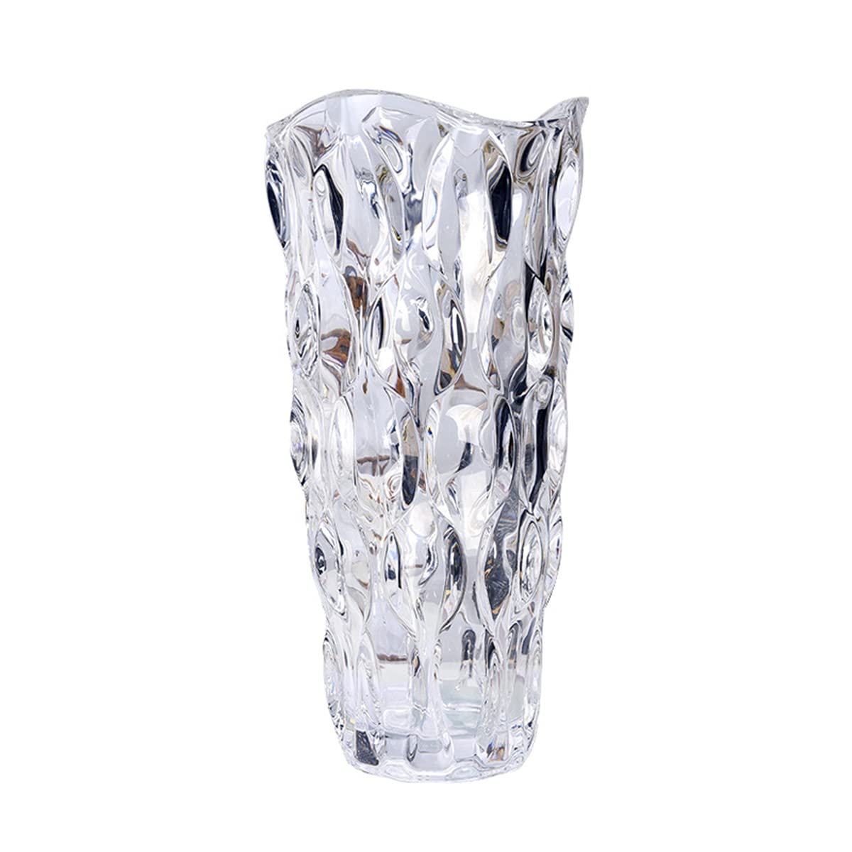 ガラス フラワーベース 透明 花瓶 ガラス おしゃれ 大 花瓶 北欧 花瓶 30cm グラデーション 現代 シンプル 透明 広口 花器 部屋 玄