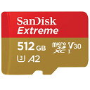 SanDisk ( TfBXN ) 512GB microSDXCJ[h EXTREME ( ő Ǎ160MB/s 90MB/s )