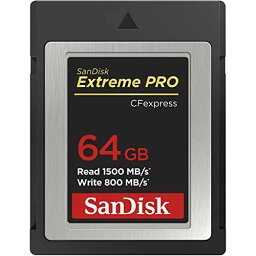 SanDisk Extreme PRO 64GB CFexpress Type-B メモリーカード 読み取り1500MB/秒 書き込み800MB