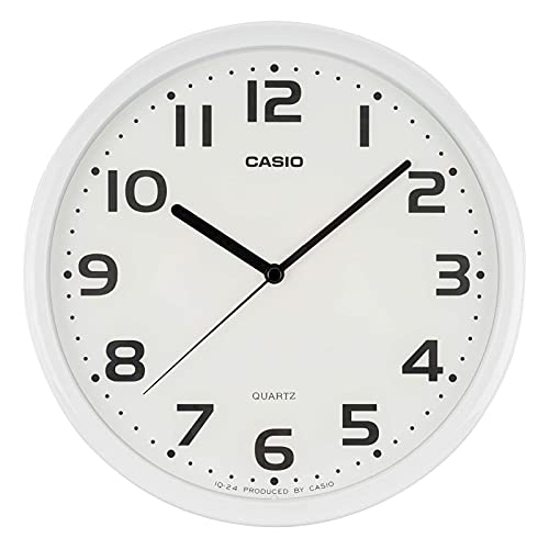 CASIO(カシオ) 掛け時計 白 アナログ スタンダード ステップ秒針 IQ-24-7JF