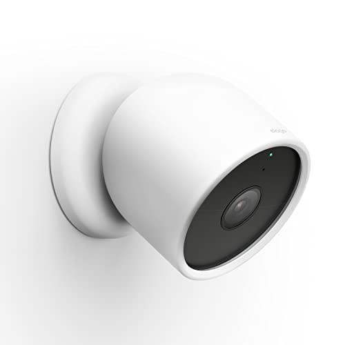 elago シリコンカバー Google Nest Cam 屋外または屋内用 (バッテリー) 対応 - マグネット式マウントカバー付き 全天候型