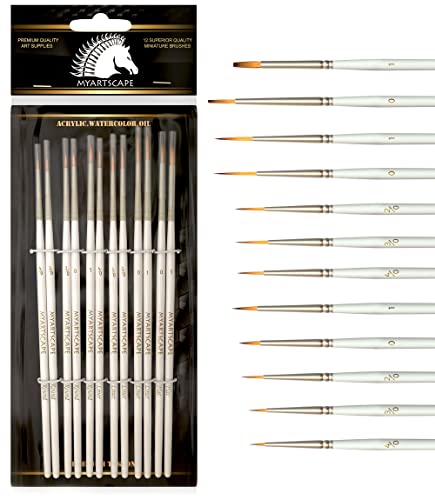 Miniature Paint Brush Set - Brushes for Fine Detail Painting - for the A