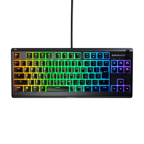 SteelSeries ゲーミングキーボード テンキーレス 有線 Apex 3 TKL 日本語配列 静音スイッチ IP32防滴 24キー同時押し