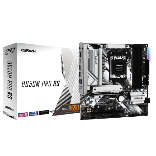 ASRock }U[{[h B650M Pro RS AMD Ryzen 7000 V[Y CPUΉ (Soket AM5) B650 Mi