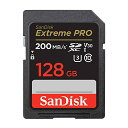 【 サンディスク 正規品 】 SDカード 128GB SDXC Class10 UHS-I V30 読取最大200MB/s SanDisk Ex