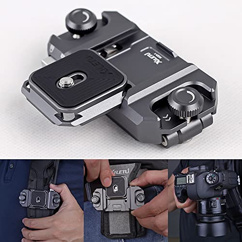 XILETU XQD1 カメラホルスター カメラホルダー バックパッククリップ キャプチャー型 Arca-Swiss規格1/4ネジプレートクイッ