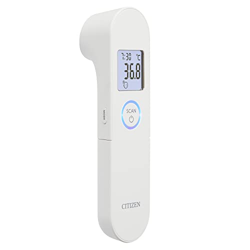 ・ HL710H・医療機器区分:特定管理医療機器・医療機器認証番号:304ADBZX00082000・【約1秒ですばやく測定】額にあてて、赤外線ですばやく測定できます。赤ちゃんやご高齢者の検温、短時間でたくさんの方を検温したいときなどに便利です。・【4つの測定モード】額検温のほか、物体表面温度測定や物体表面温度の連続測定、室温測定もでき、幅広い用途に活用できます。 赤ちゃんの沐浴やミルクの検温などにもご使用いただけます。・【高熱アラート機能】測定結果が37.5℃以上の場合、「ピッピッ」と 4 回ブザーが鳴り発熱をお知らせします。（額測定モードのみ）【取扱説明書を必ずご参照ください。】 【一般的名称】 皮膚赤外線体温計 【製品名】 シチズン額式体温計 HL710H 【禁忌・禁止】 ・ 電池はお子様の手の届くところに置かないでください。[誤飲のおそれがあります。] ・ お子様だけで使わせないでください。[けがをする可能性があります。] 【品目仕様等】 測定方式 : 赤外線 検温部位 : 額 測定範囲 : 額測定モード 34.0℃ ~ 43.0℃ 物体表面測定モード 0℃~ 100.0℃ 室温測定モード 10.0℃~ 40.0℃ 体温表示 : 数字3桁+℃、表示単位:0.1℃ 最大許容誤差: 額測定モード(室温23℃にて黒体炉を使用した場合) ± 0.2℃ (35.0℃~ 42.0℃ ) ± 0.3℃ ( 上記以外の測定範囲) 物体表面測定モード ± 0.3℃ (22.0℃~ 43.0℃ ) ± 1.5℃又は± 3% の大きい方( 上記以外の測定範囲) 室温測定モード ± 1.0℃ 使用環境 : 周囲温度 10℃ ~ 40℃ 相対湿度 15% ~ 95% RH 保管条件: 周囲温度 -20.0℃ ~ 55.0℃ 相対湿度 95% RH 以下 定格及び電源 : DC 3V直流 単4形アルカリ乾電池(LR03)2 本または単4形ニッケル水素充電池(エネループまたは充電式エボルタ)2 本 消費電力: 210mW 電池寿命 :単4形アルカリ乾電池: 約1 000回 (1 日3 回連続測定を3 回使用した場合) 付加機能 :12回分メモリー、電源自動OFF、バックライト 寸法 : 本体:約37(幅)× 147(高)× 34(奥行)mm 質量 : 約68g(電池含まず) 付属品 : 単4形アルカリ乾電池2 本(モニター用)、取扱説明書/ 保証書、医療機器添付文書、EMC 技術資料 【使用上の注意】 (1) 運動、入浴、食事のあとの約30 分間は検温を避けてください。 (2) 体温は、時間帯、気温、睡眠などの状態により常に変動して います。また、個人差、性別、年齢によっても異なります。 日常的に体温を測定し、自分の平常時の検温値を知ることが大切です。 (3) 額で測った体温とわきの下で測った体温では測定する部位が異なるため、 測定結果が異なる場合があります。単純に比較せずに、 一定条件のもとで定期的に測定し、平常時の測定結果と比較してください。 (4) お子様には、自分一人で測定させず、必ず、保護者が測定してください。けがの原因になります。 (5) 表示部に電池マークが点滅または点灯したときは、2 本とも新しい単4 形アルカリ乾電池と交換してください。 ニッケル水素充電池を使用している場合には、充電してください。 (6) プローブ窓に直接手を触れないでください。測定結果の異常や故障の原因になります。 (7) 修理、改造、分解は絶対におこなわないでください。 (8) 超音波洗浄はしないでください。[故障の原因になります] (9) 本製品は防水構造ではありません。水中に放置したり、水道の蛇口に直接あてないでください。 (10) 曲げたり落としたり、強い衝撃を与えないでください。 ※ 取扱説明書、医療機器添付文書に従わない使用がなされた場合 および勝手に何らかの修理、改造、分解、再調整がなされた場合について、 弊社は一切の責任を負うことができませんのでご注意ください。 【製造販売業者及び製造業者の氏名又は名称等】 製造販売元:シチズン・システムズ株式会社 製造元 : HEALTH & LIFE CO. LTD.(台湾) お問い合わせ先 シチズン・システムズ株式会社 お客様相談室 〒188-8511 東京都西東京市田無町6-1-12 電話: 0120-88-6295 【使用目的又は効果】 体表面上の皮膚の体温を測定するために使用します。