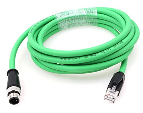 ZBLZGP M12 4ݥ Dɥ RJ45ɥͥåȥͥåȥ Cat5e ɿ奱֥ (5M)