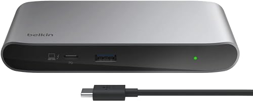 Belkin 5-in-1 Thunderbolt 4ドッキングステーション 40Gbpsデータ転送 96W PD対応 デュアル4K/60Hz