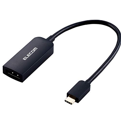 1) USB-C to DisplayPort・ブラック AD-CDPBK2・・Style:1) USB-C to DisplayPort・USB Type-C(TM)端子を搭載した機器の映像信号を変換し、DisplayPort入力端子を搭載したディスプレイ・テレビ・プロジェクターなどに出力することができるUSB Type-C(TM)用DisplayPort映像変換アダプターです。・※DisplayPortからUSB Type-C(TM)への変換はできません。※音声出力に対応しています。※映像が正しく表示されない場合は、接続先のディスプレイの電源ON/OFFや各接続コネクターの抜き差しをお試し下さい。※環境、機器により正常に動作しない場合があります。※すべての機器での動作を保証するものではありません。※本製品で映像出力を行う際は、出力機器がDisplayPort Alt Mode対応であることをご確認ください。・ドライバ不要で、機器同士を接続するだけで使用可能です。・著作権保護技術のHDCP1.4に対応しています。・4K2K(3840×2160/60Hz)の解説明 【 仕様 】 ■ 対応機種：USB Type-C(TM)端子搭載のパソコン及びDisplayPort端子搭載のモニター等 ■ 規格：DisplayPort1.2、HDCP1.4/HDCP2.2、DPCP1.0 ■ コネクタ形状：USB Type-C(TM)オス-DisplayPortメス ■ ケーブルタイプ：ノーマルタイプ ■ 対応解像度：4K×2K(60p/HDR)対応 ■ シールド方法：3重シールド ■ プラグメッキ仕様：金メッキ ■ ケーブル太さ：5mm ■ カラー：ブラック ■ 環境配慮事項：EU RoHS指令準拠 (10物質) ■ ケーブル長：0.15m 【 説明 】 ■ USB Type-C(TM)端子を搭載した機器の映像信号を変換し、DisplayPort入力端子を搭載したディスプレイ・テレビ・プロジェクターなどに出力することができるUSB Type-C(TM)用DisplayPort映像変換アダプターです。 ※ DisplayPortからUSB Type-C(TM)への変換はできません。※音声出力に対応しています。※映像が正しく表示されない場合は、接続先のディスプレイの電源ON/OFFや各接続コネクターの抜き差しをお試し下さい。※環境、機器により正常に動作しない場合があります。※すべての機器での動作を保証するものではありません。※本製品で映像出力を行う際は、出力機器がDisplayPort Alt Mode対応であることをご確認ください。 ■ ドライバ不要で、機器同士を接続するだけで使用可能です。 ■ 著作権保護技術のHDCP1.4に対応しています。 ■ 4K2K(3840×2160/60Hz)の解像度に対応しています。 ■ 追加したディスプレイを一つの画面として表示するマルチディスプレイと、一台目のディスプレイと同じ画面を表示するミラーリングに対応しています。 ■ アダプターの本体内部には、シールド効果が高く、外部ノイズの影響を受けにくい金属シェル構造を採用しています。 ■ 外部ノイズの干渉を受けにくい3重シールドケーブルを採用しています。 ■ サビなどに強く信号劣化を抑える金メッキピンを採用しています。 ■ 当製品はIC搭載のアクティブタイプです。 【商品に関するお問い合わせ】 エレコム総合インフォメーションセンター TEL. 0570-084-465 FAX. 0570-050-012 受付時間 / 10：00~19：00　年中無休