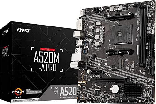 MSI }U[{[hA520M-A PRO yRyzen 5000V[Y (AM4)Ήz Micro ATX [AMD A520] MB