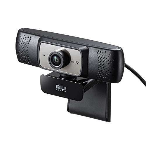 サンワサプライ 会議用ワイドレンズWEBカメラ USB接続 150°超広角 200万画素 マイク内蔵 3mロングケーブル Skype対応 ブラッ