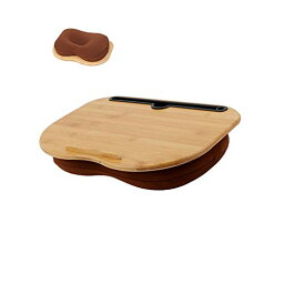 SUMISKY 膝上テーブル ラップデスク ノートパソコンデスク 枕 クッション 天然竹製 タブレット ラップトップテーブル (38x28cm)