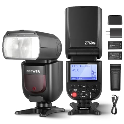 NEEWER Z760-C TTLtbVXg{ Xs[hCg 76Ws GN60 2.4G 1/8000s HSSXs[hCg TCM